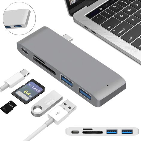 HUB Multiporta USB 3.1 tipo C - 2x USB 3.0 / USB tipo C 3.1 / microSD / SD (1/5)