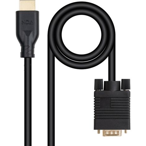 Cable Conversor Nanocable 10.15.4602/ VGA Macho - HDMI 8K Macho/ 1.8m/ Negro