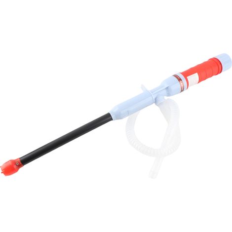 Bomba eléctrica inalámbrica para la extracción de fluidos, para transferir gasolina/diésel con manguera roja de 40 cm (16 pulgadas). (1/5)
