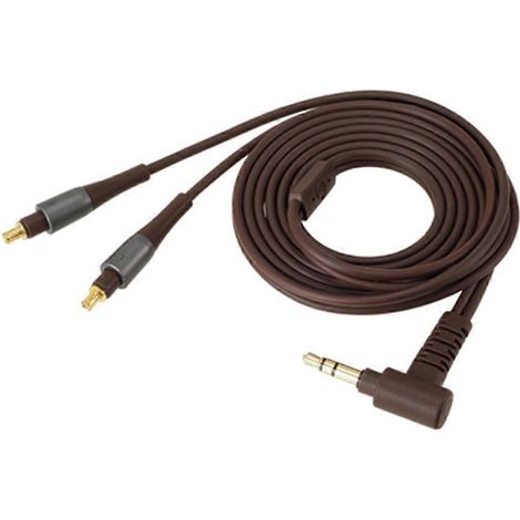 120 cm langes Audiokabel zur Reparatur der Kopfhörer ATH-SR9, ES770H, ES750 und ESW950 – 3,5-mm-Klinkenstecker – Braun