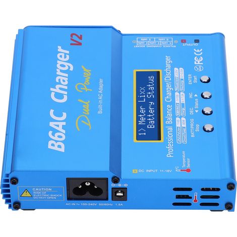 Chargeur/déchargeur équilibré intelligent en alliage d'aluminium avec câble de charge 80 W 7 A B6AC V2 Bleu Prise UE 220 V (1/5)