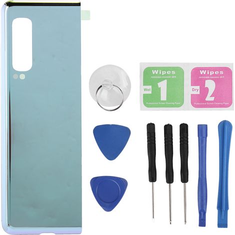 Elegante und schlichte Glasrückseite für den Akku des Samsung Fold F900 F900F F900U, silberfarben (1/5)