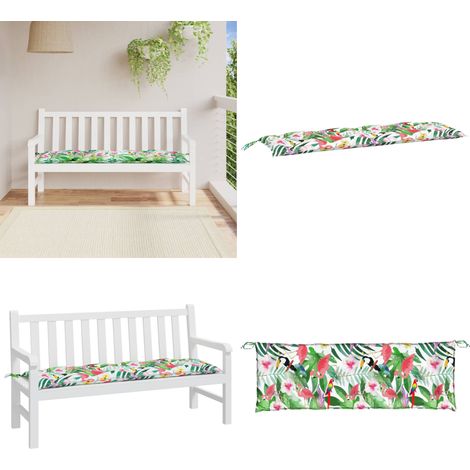 Gartenbank-Auflage Mehrfarbig 150x50x7 cm Oxford-Gewebe - Gartenbankkissen - Sitzkissen - Outdoorkissen - Balkonkissen - Terrasse - Home & Living