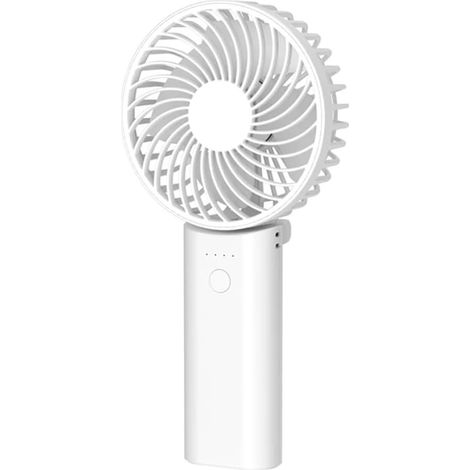2025 faltbarer tragbarer Ventilator, 3 Gänge, Windgeschwindigkeitsanpassung, 5200 mAh, große Kapazität, multifunktional, tragbar, geeignet für Mini-Ventilatoren (weiß, 5200 mAh)