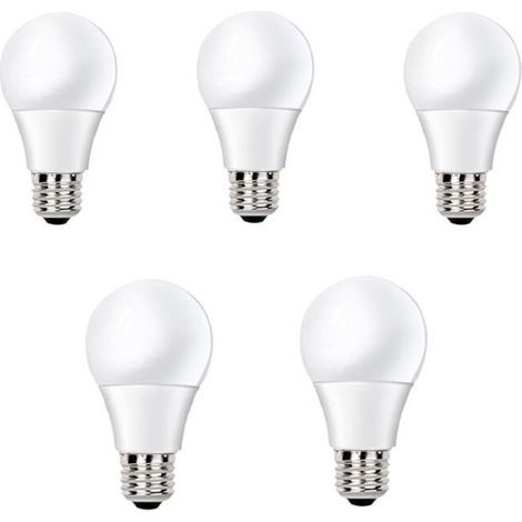 LED E27 ampoule led ampoule lumière en aluminium recouvert de plastique pied puissance 12W projet d'amélioration de l'habitat lampadaire dédié,Non-Dimmable(5pcs) (1/4)