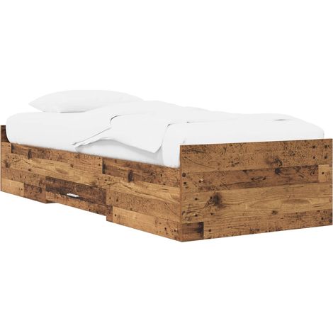 Maison Exclusive - Telaio del letto con storage Legno antico 80 x 200 cm (1/5)