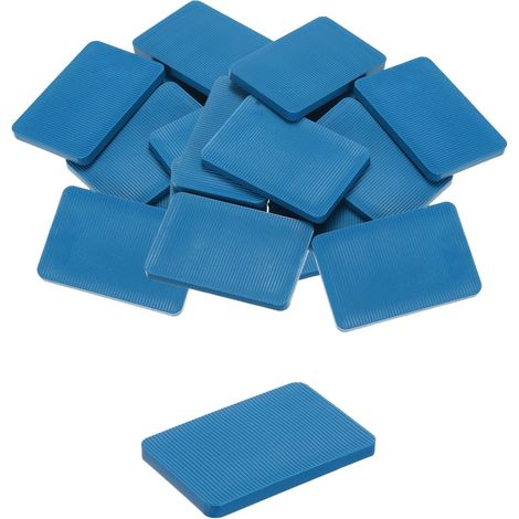 Pack of 50 Plastic Wedges 60 x 40 x 5 mm – Tile Wedges – Thickness Wedge Set – Open Window Wedges – Plastic Spacers – Spacers – Blue (1/5)