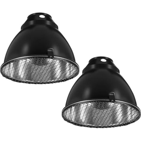 2 Sets de Dôme en Acier Inoxydable pour Lampe Chauffante Reptiles Installation Simple et Réflexion, pour Habitat d'animaux et Chauffage Volaille (1/5)