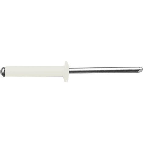 500 Rivets Aveugles Tête Ronde GORIVET ALX TRS 4.8 x 12 mm - Aluminium/Acier RAL 9010 - D-Work (1/4)
