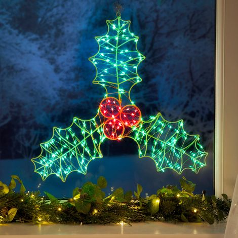 Micro LED Holly Leaf Christmas Light (45cm) (1/5)