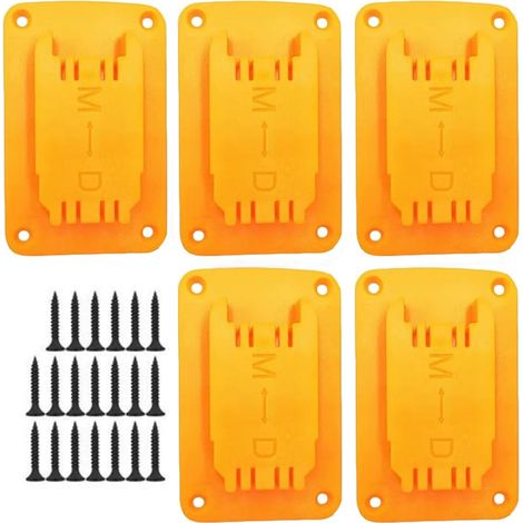 Base de support pour outils électriques avec vis, support mural pour outils de perceuse électrique, supports de batterie pour 12 V 20 V et M18 18 V pour camionnette, étagère, boîte à (1/5)