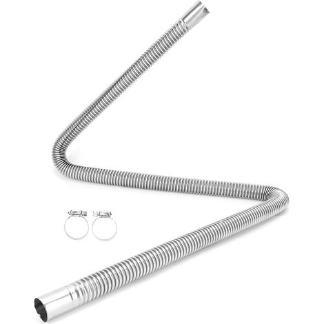 Tuyau d'évacuation d'air en acier inoxydable de 120 cm pour chauffage de stationnement diesel/gaz. (1/5)