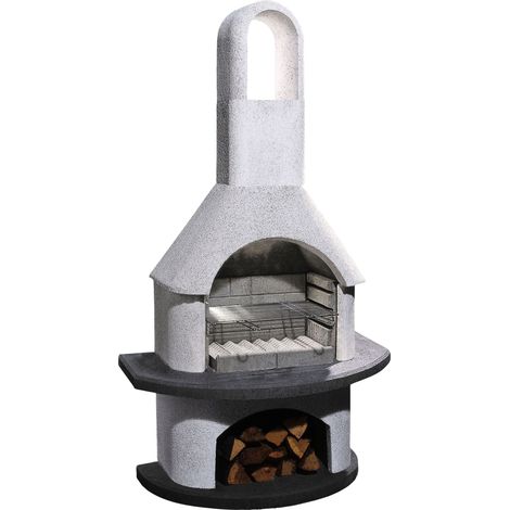 Grillkamin Valenzia,weiß/anthr H203xB110xT65cm, 440 kg