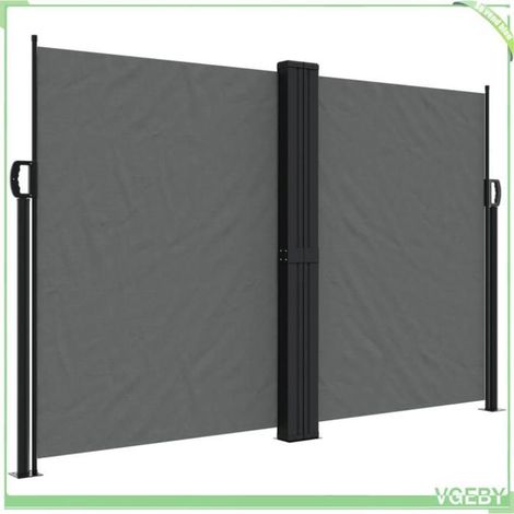 Auvent latéral rétractable - FAFEICY - 4004823 - Anthracite - 160x1200 cm - Résistant eau & UV (1/5)