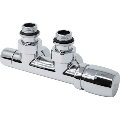 Ensemble robinet ILHINA équerre à droite chromé entraxe 50 mm tube cuivre Ø12/14 - THERMADOR KIRCDCCH