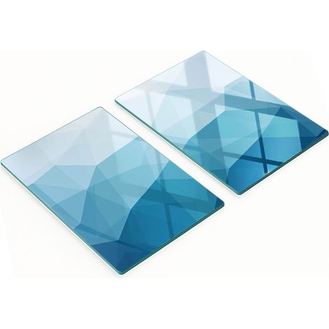 Dekorative Glasbretter zum Servieren von Snacks, abstraktes Design, 2 x 40 x 52 cm (1/5)
