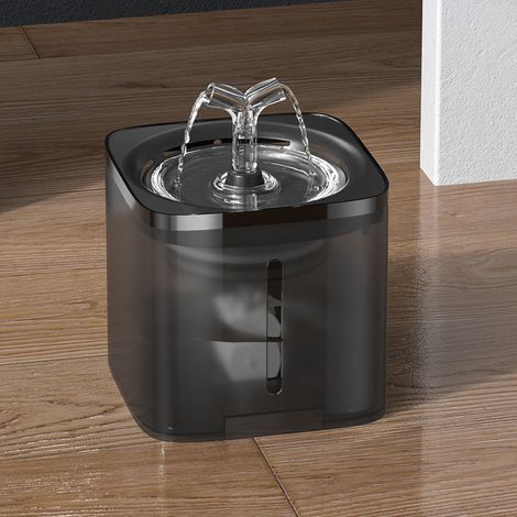 Fuente de agua silenciosa para gatos de interior con 4 niveles de flujo de agua, dispensador de agua para mascotas con luz nocturna. (1/5)