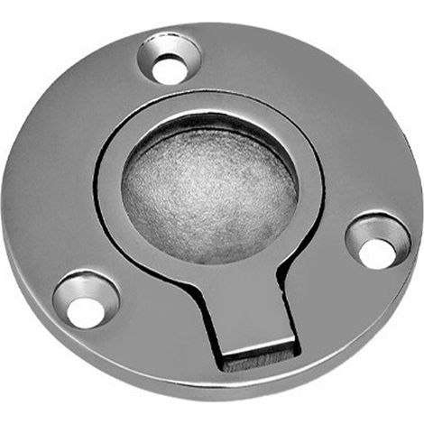 BIEMMEDUE- Runder Edelstahlringgriff, Bodenverriegelung, Verriegelungsöse, Zubehör für Freizeitfahrzeuge und Boote, 50 mm