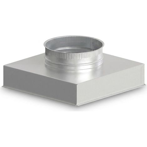 MAKA Riduzione Quadro Tonda Canale Aria Zincato Svasato 250x250 a Ø 160 mm sp. 0,6 mm (1/5)