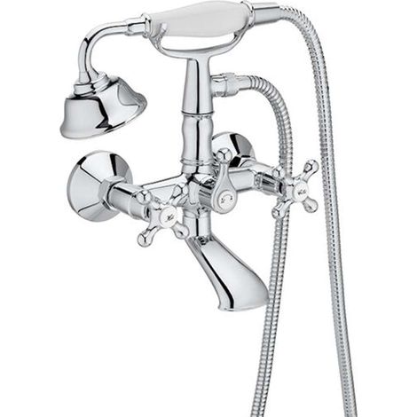 ROCA A5A014BC00 CARMEN Grifo Bimando para Baño-Ducha con Inversor Manual y Equipo de Ducha Cromo - ref: A5A014BC00