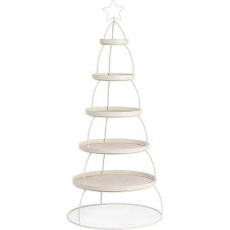 Espositore Fresh tondo a 5 piani in pino bianco Ø60 × H157 cm (1/2)