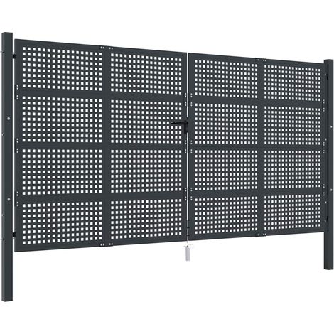 Maison Exclusive - Gartentor Anthrazit 400x175 cm Stahl