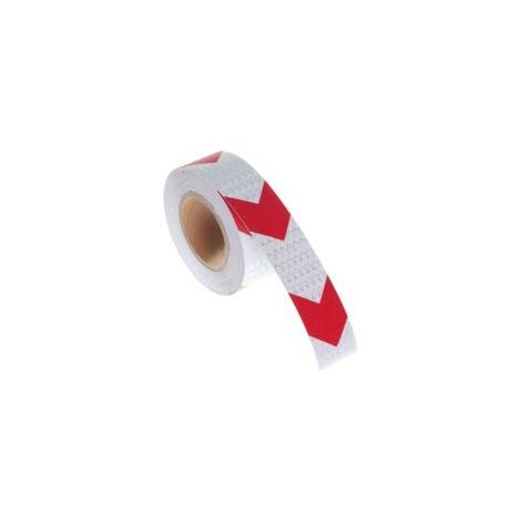 Cinta reflectante de seguridad de 25 m x 5 cm, cinta reflectante de seguridad para flechas - Crezuo