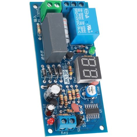 Relais temporisé 220V AC module minuterie retard plage 1-99 secondes / 1-99 minutes (1/5)
