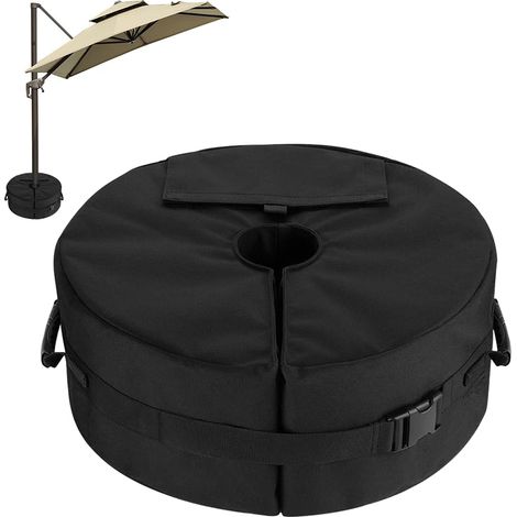 Sac De Poids pour Porte-Parapluie, Rond Support De Sol De Sable Amovible Remplissable Sac De Poids avec Grande Ouverture Convient pour Les Sacs De Sable De Parasol en Surplomb (1/5)
