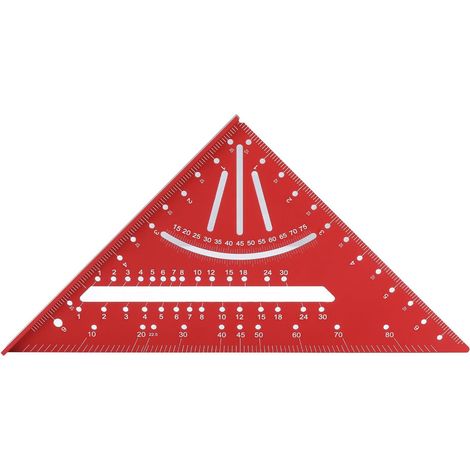Règle d'angle Triangulaire, Règle de Mesure Multi-angle en Alliage d'aluminium pour les Projets de Menuiserie, Présente une épaisseur de 22 Mm, Idéale pour les Charpentiers Professionnels (1/5)