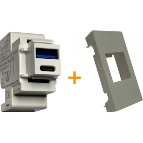 Perry presa USB A + C 3A compatibile Frutti Matixgo Grigio - 1MCUSB002B