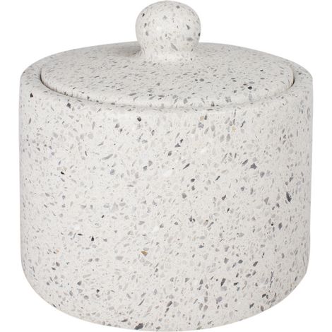 Q-BATH PREMIUM DECOR 1552 Kosmetikbehälter, heller Terrazzo