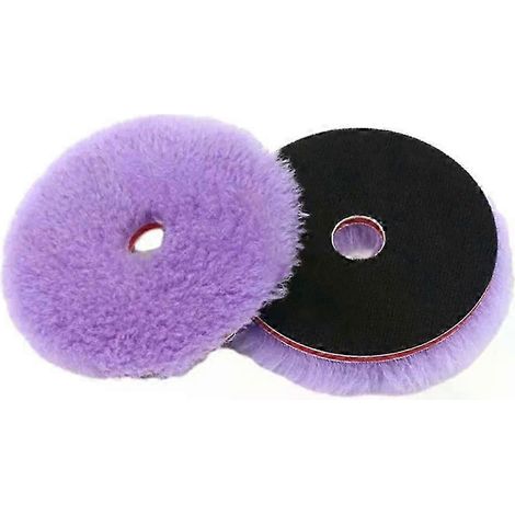 Tampon de polissage en laine pour peinture automobile 130 mm, 1 pièce, 55 pouces, violet, doux, pour le polissage du bois et des surfaces cirées. (1/5)