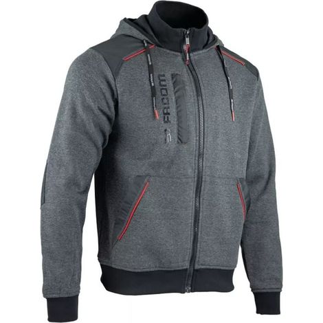 FACOM Maglione grigio/nero/rosso con zip Taglia L - FXWW8000E-L (1/3)