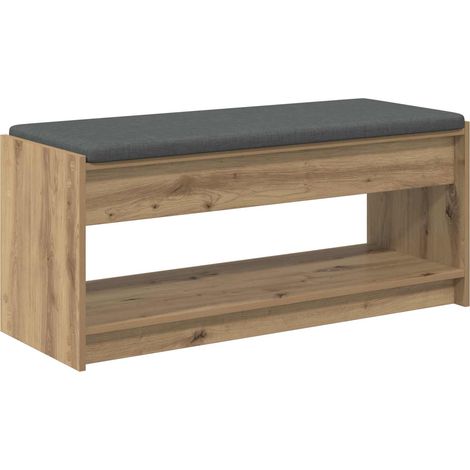 Maison Exclusive - Flurbank mit Kissen mit Regal Artisan-Eiche 10