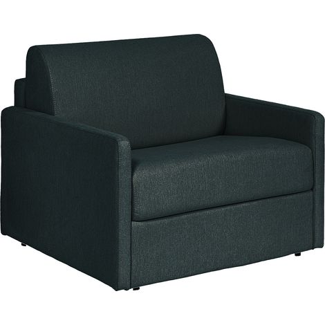 Fauteuil convertible express en tissu vert sapin - Matelas 14 cm CALIFE