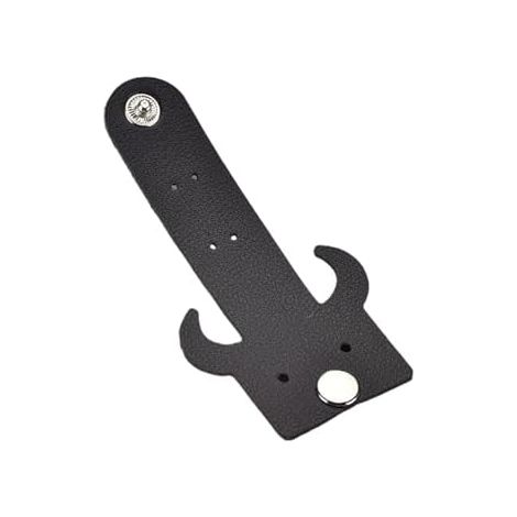 Clip de câble multifonctionnel en cuir PU Organisation stockage données téléphone portable filaire Enroulement casque Noir -