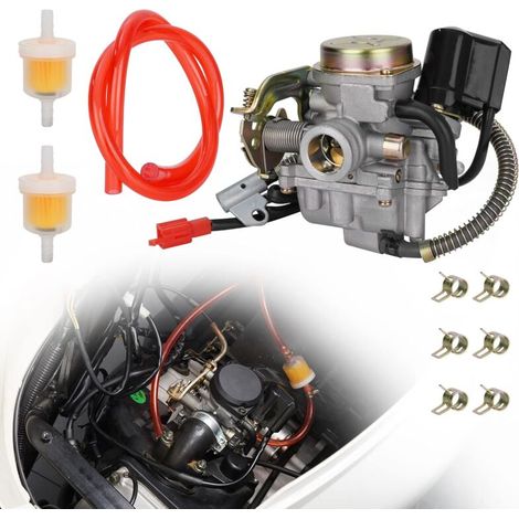 GY6 50cc PD18 Vergaser mit Ablassleitung für GY6 49cc 50cc 139QMB 4 r Trams Roller Moped Taotao Lance Eagle Tank Urban VIP Champion Kymco Parts (1/5)