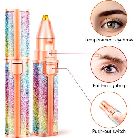 Épilateur électrique portable 2 en 1 pour sourcils et visage, pour femmes-AquaForge (1/5)