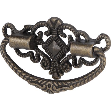 Tiradores antiguos para cocina y tocador, aleación de zinc, juego de 15 con tornillos para un fácil montaje, bronce retro. (1/5)