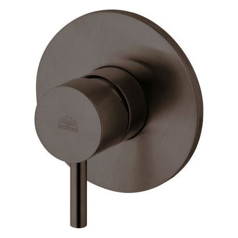 Mattschwarzer UP-Brausemischer Ø 110 Platte Paffoni Light LIG011NO matt-schwarz - 1 weg (1/2)