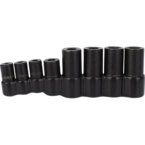 Coffret de douilles70500 Set de douilles à tarauder avec rack de rangement, adaptateurs 1/4 et 3/8 pouces, conforme norme MCTI (1/5)