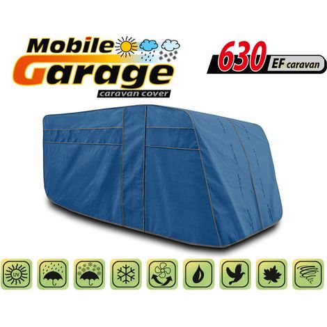 Hochwertige Kegel-Abdeckung für Wohnwagen, blau, Serie Mobile Garage 630EF