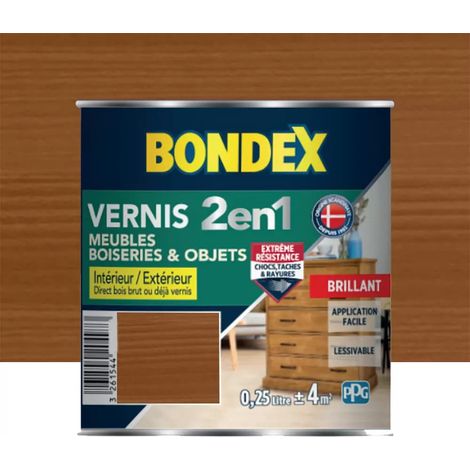 Bondex – Vernis marin protection extrême brillant 0,25L – Résistance aux chocs et UV – Application facile sur bois brut et vernis
