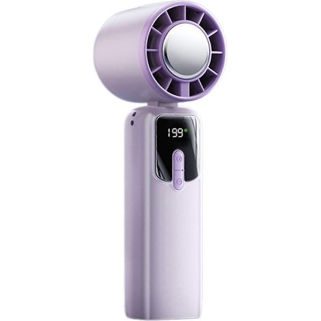 Mini ventilateur portable avec coussinet rafraîchissant - Rafraîchissement instantané idéal pour les voyages, les activités de plein air, le bureau, le maquillage et l'été, rechargeable par USB-C, vio (1/4)
