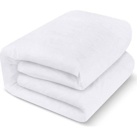Literie protège-matelas imperméable 150 x 200 x 30 cm, housse de matelas en serviette de qualité supérieure, housse de couette respirante et élastique 1 (1/4)