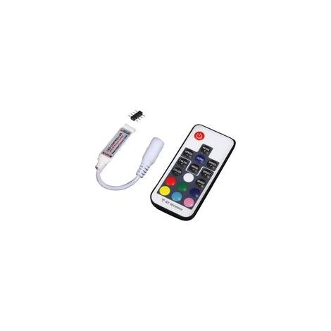 Télécommande RF 17 Touches Sans Fil pour Contrôleur LED RGB 5V 12V 24V 12A Mini Régulateur Lumineux (1/4)