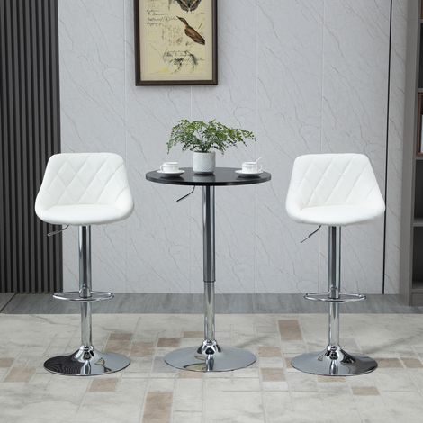Tisch rund aus MDF und Metall, schwarz, höhenverstellbar Ø61 x 70-90 cm (1/5)