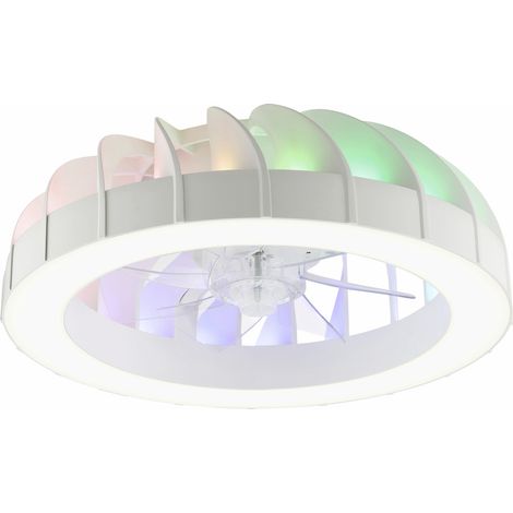 Briliant Deckenleuchte Fanora mit Ventilator 30W Ø 46 cm RGB weiß Deckenlampen (1/3)