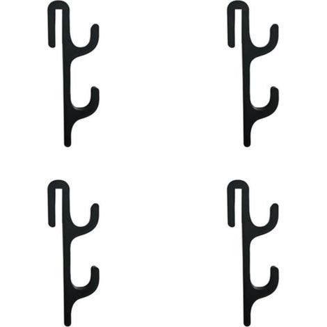 Lot de 4 crochets de porte de douche en verre sans cadre pour salle de bain, porte-serviettes pour peignoir (1/5)